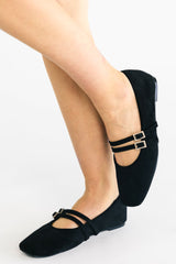 Azira Square Toe Flats | Baltic Born Black