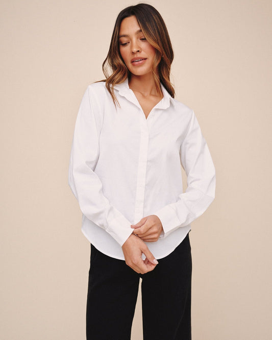 Bella Dahl Long Sleeve Clean Shirt - White