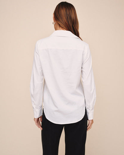 Bella Dahl Long Sleeve Clean Shirt - White
