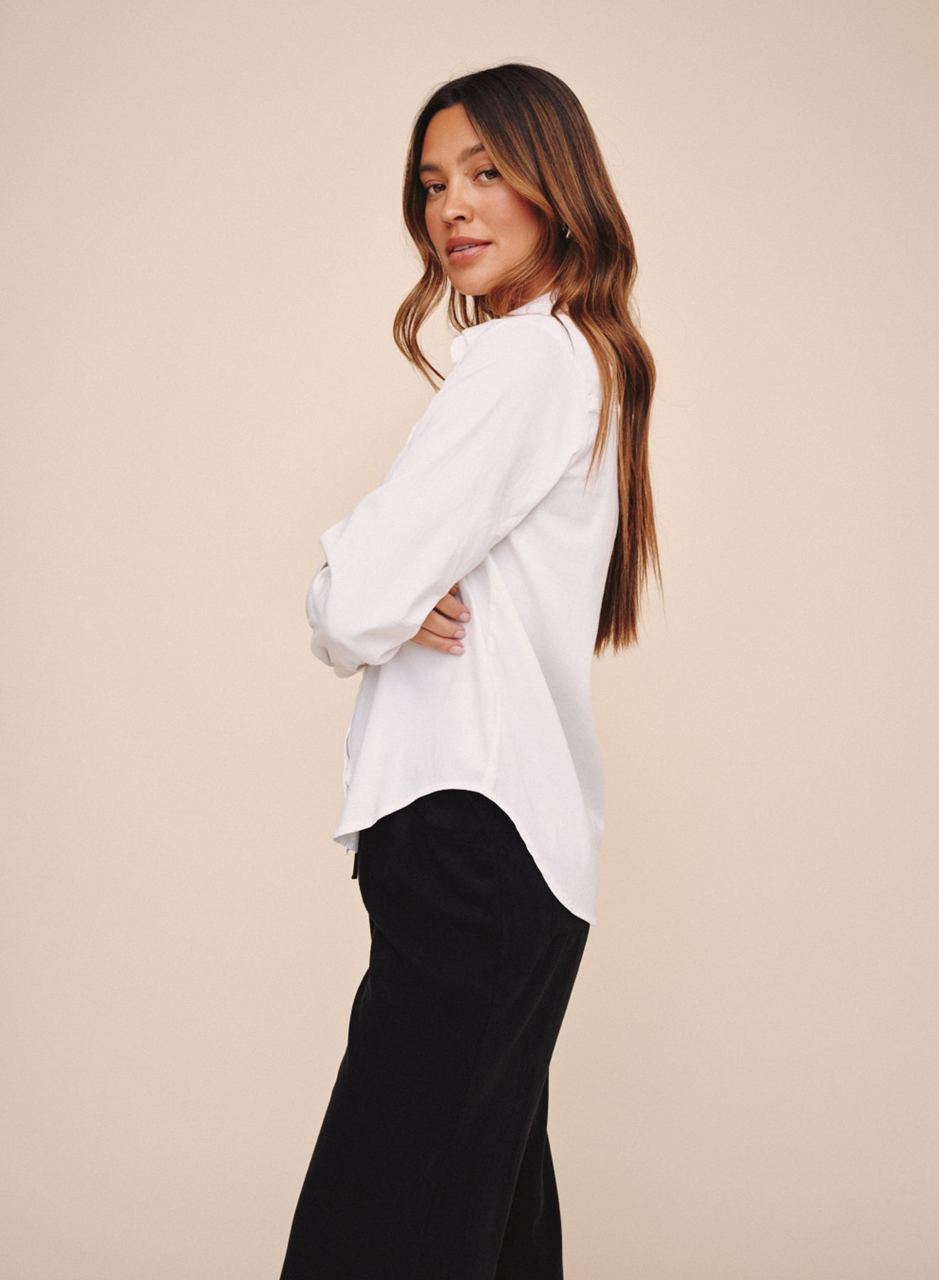 Bella Dahl Long Sleeve Clean Shirt - White