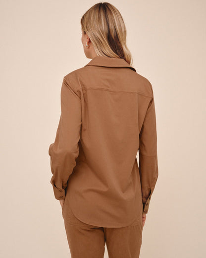 Bella Dahl Long Sleeve Clean Shirt - Golden Dune