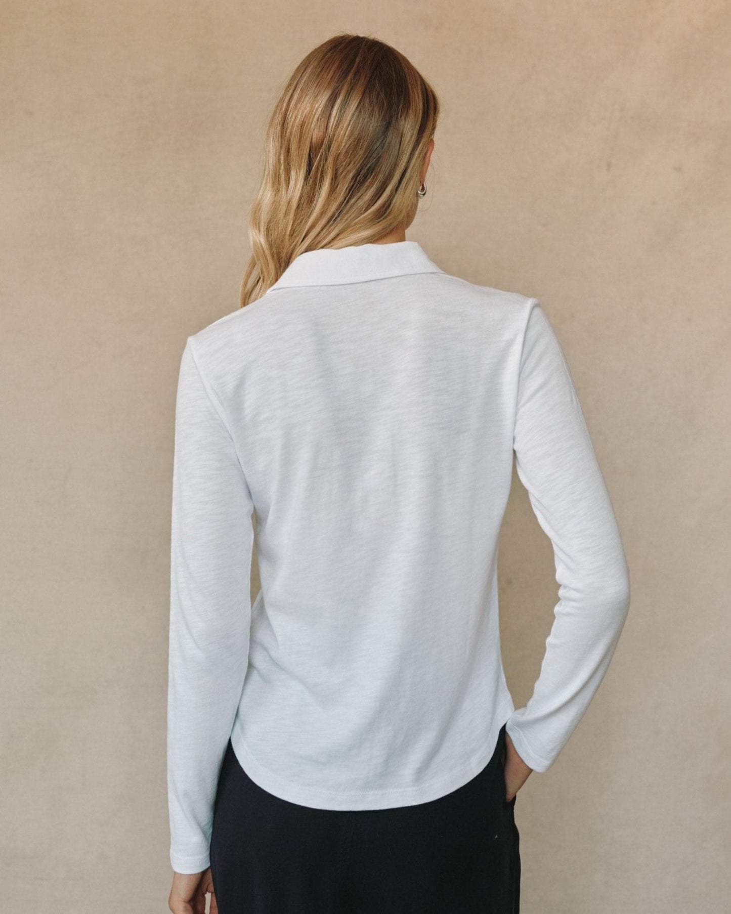 Bella Dahl Long Sleeve Knit Button Down - White - Bella Dahl