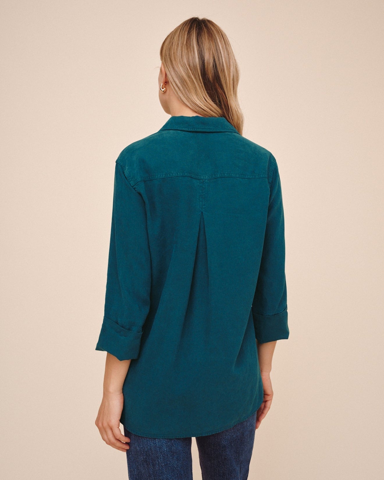 Bella Dahl Shirt Tail Button Down - Twilight Teal