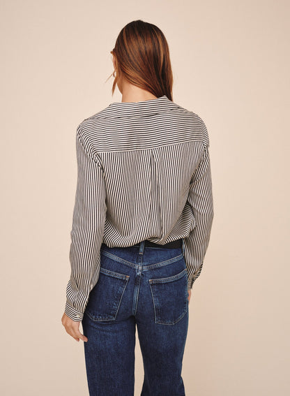 Bella Dahl Button Down Shirt - Vintage Pinstripe