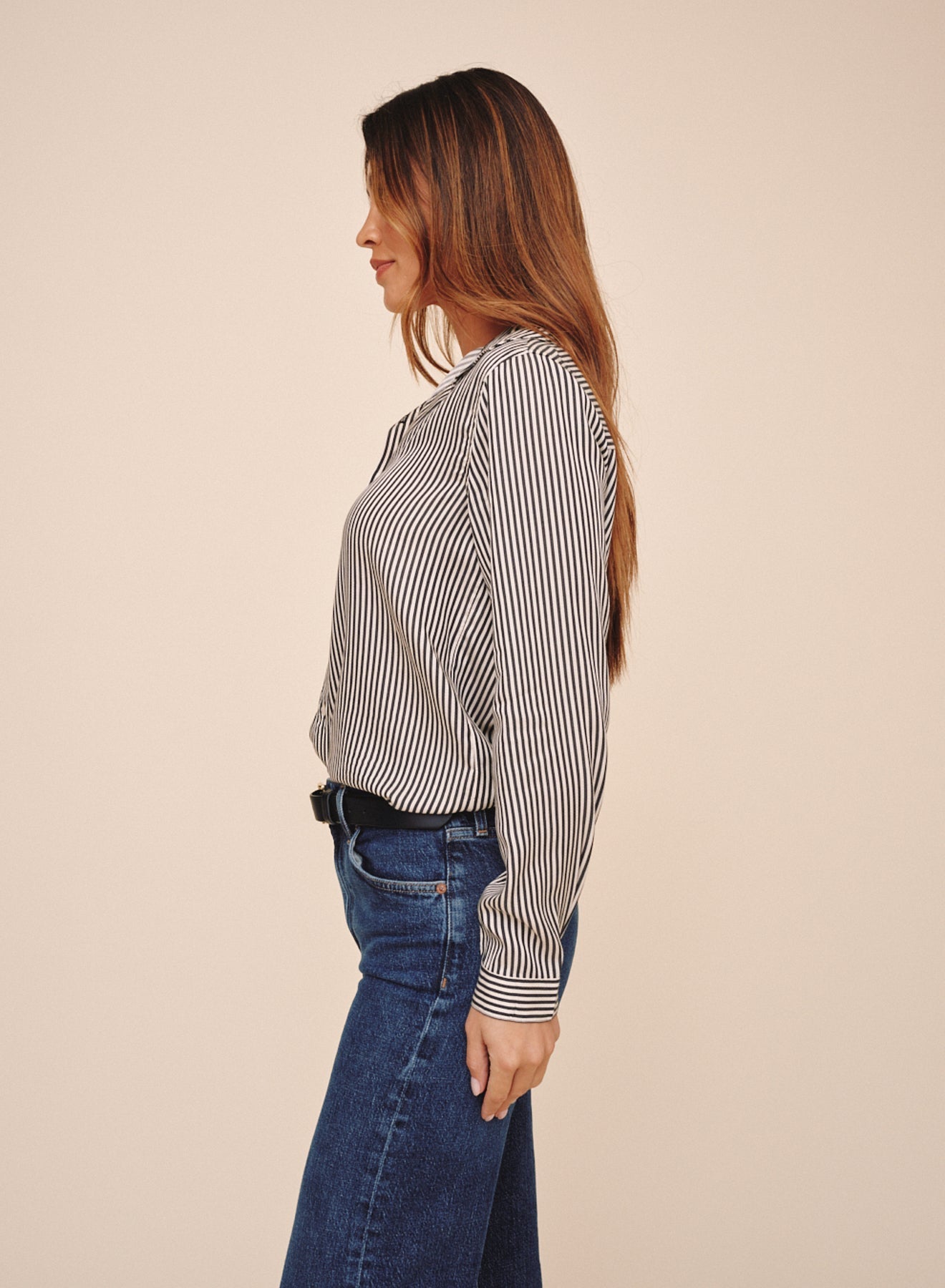 Bella Dahl Button Down Shirt - Vintage Pinstripe