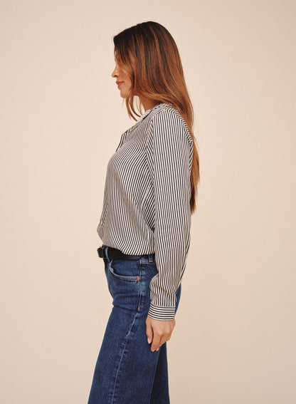 Bella Dahl Button Down Shirt - Vintage Pinstripe