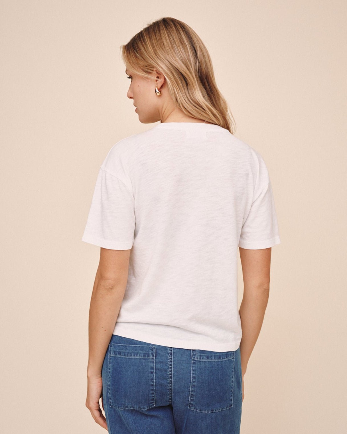 Bella Dahl Relaxed Crew Neck Tee - White