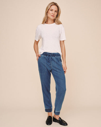 Bella Dahl Relaxed Crew Neck Tee - White