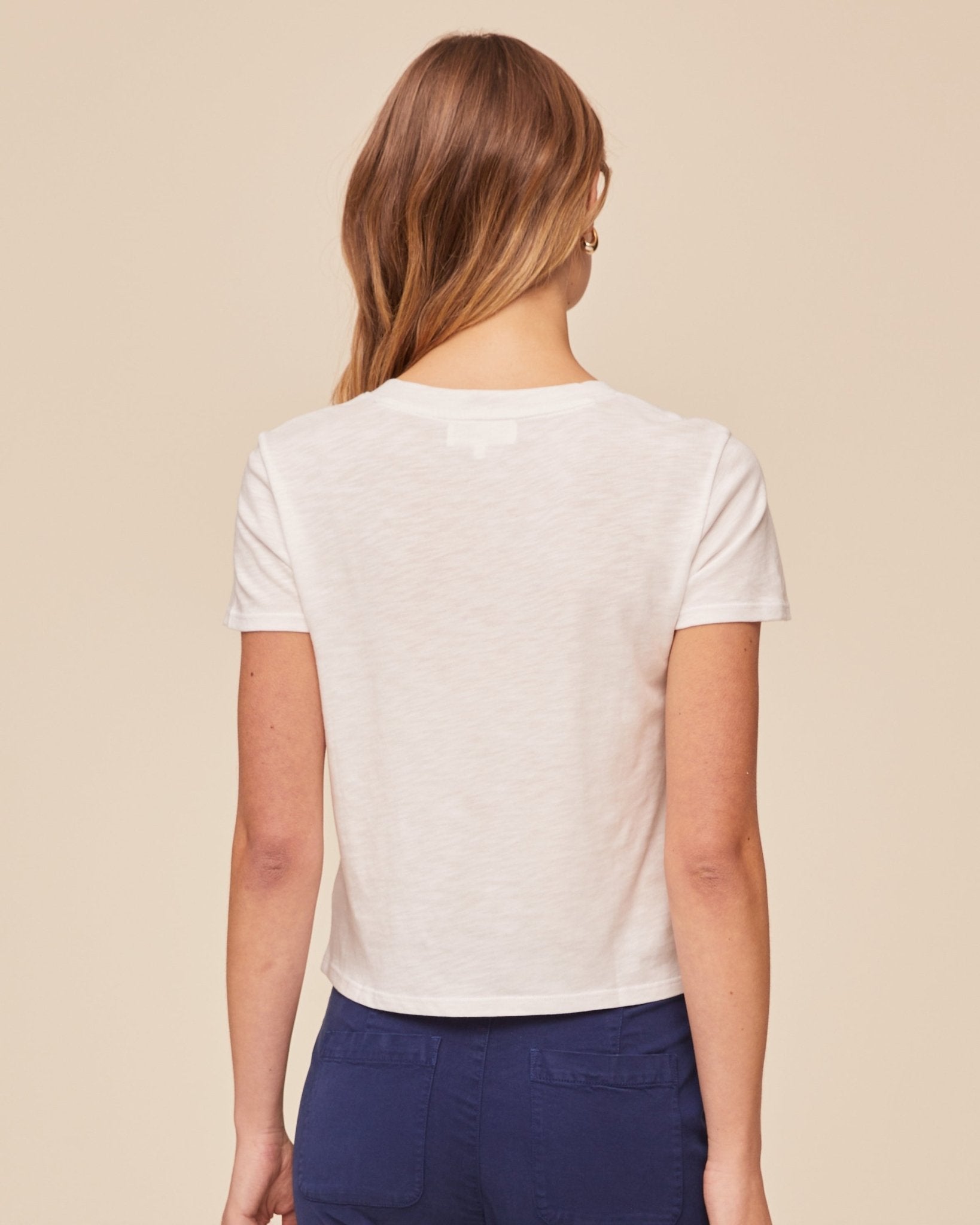 Bella Dahl V Neck Tee - White