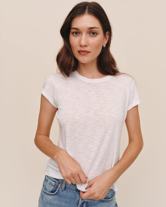 Bella Dahl Baby Crew Tee in White - Comfy Everyday Style - Bella Dahl