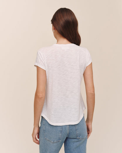 Bella Dahl Baby Crew Tee in White - Comfy Everyday Style - Bella Dahl