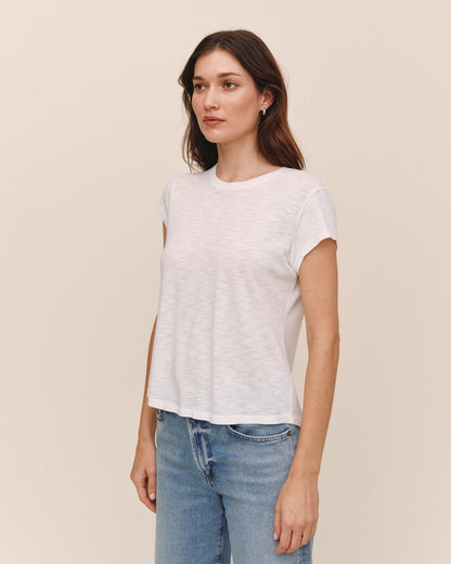 Bella Dahl Baby Crew Tee in White - Comfy Everyday Style - Bella Dahl