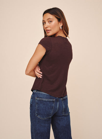 Bella Dahl Baby Crew Tee - Dark Chestnut