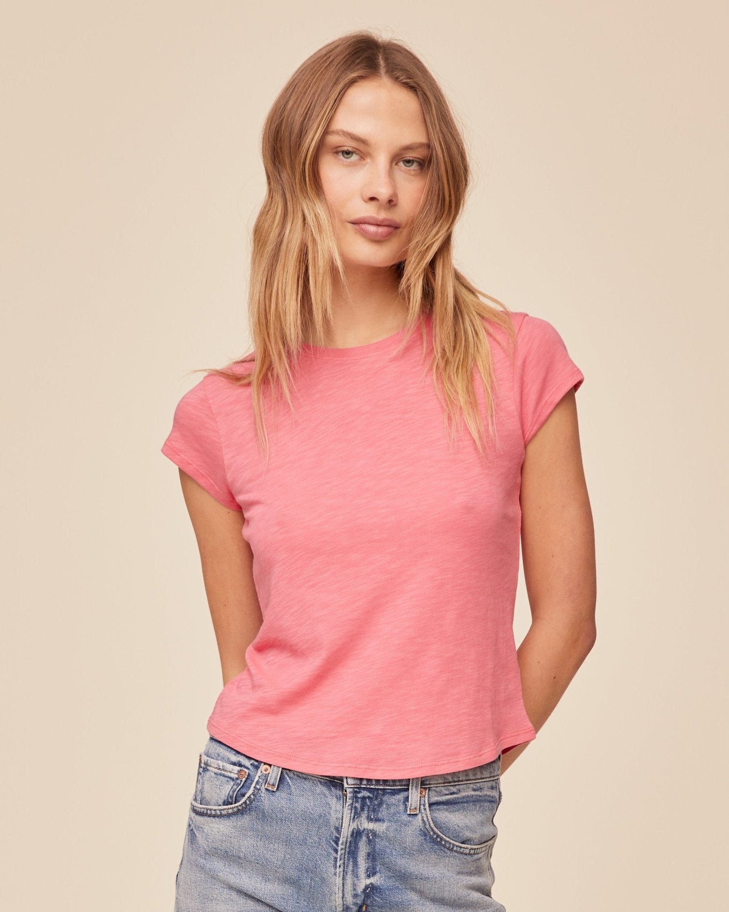 Bella Dahl Baby Crew Tee - Spiced Hibiscus