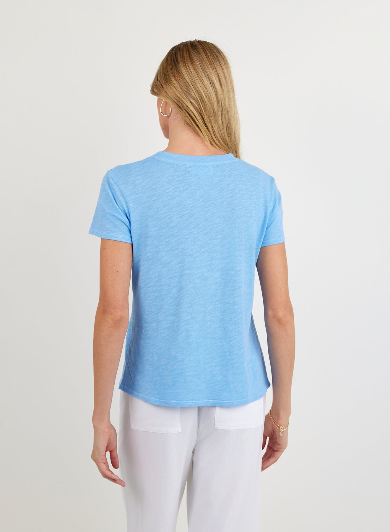 Bella Dahl V Neck Tee - Tidal Blue