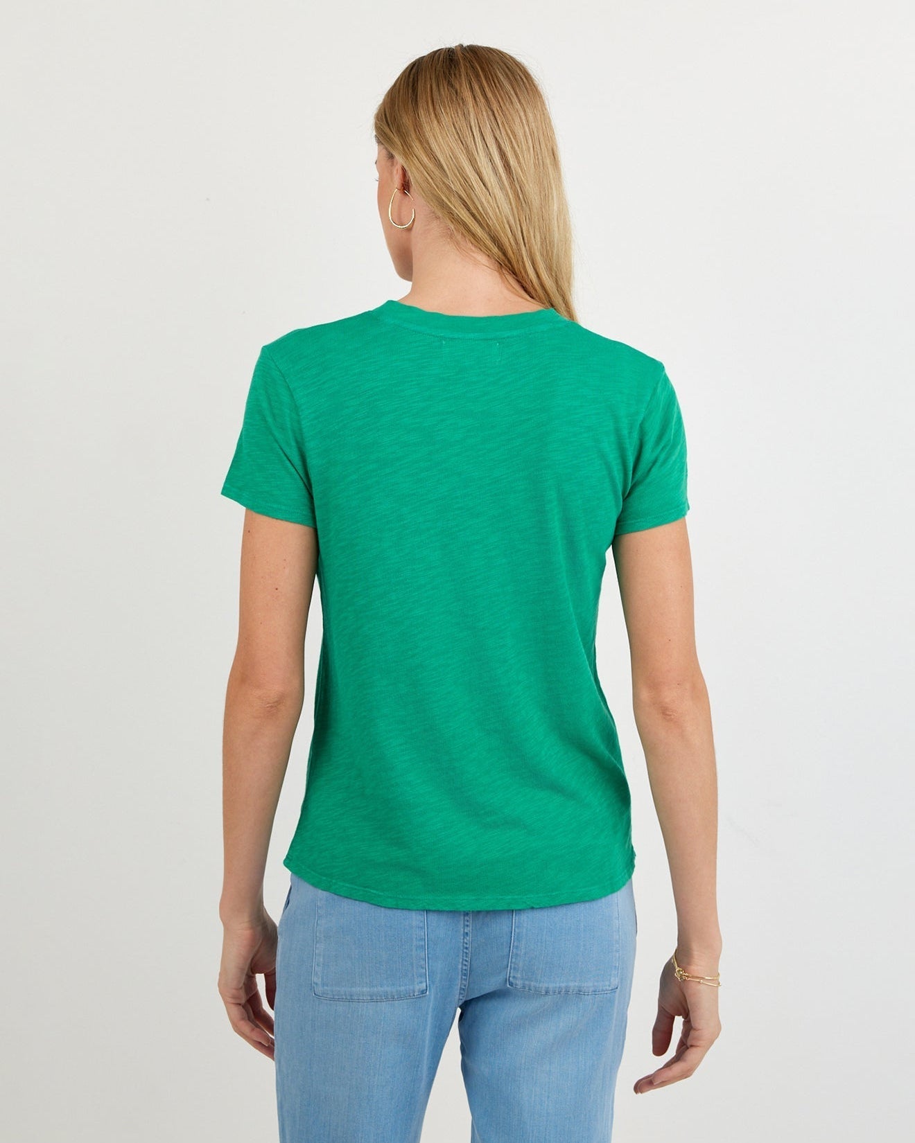 Bella Dahl V Neck Tee - Aqua Green