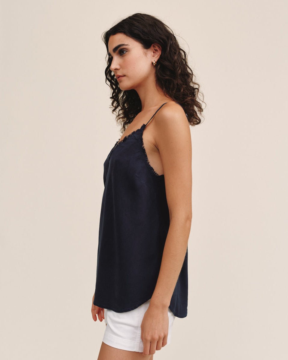 Bella Dahl Frayed Tencel Cami in Vintage Black - Bella Dahl