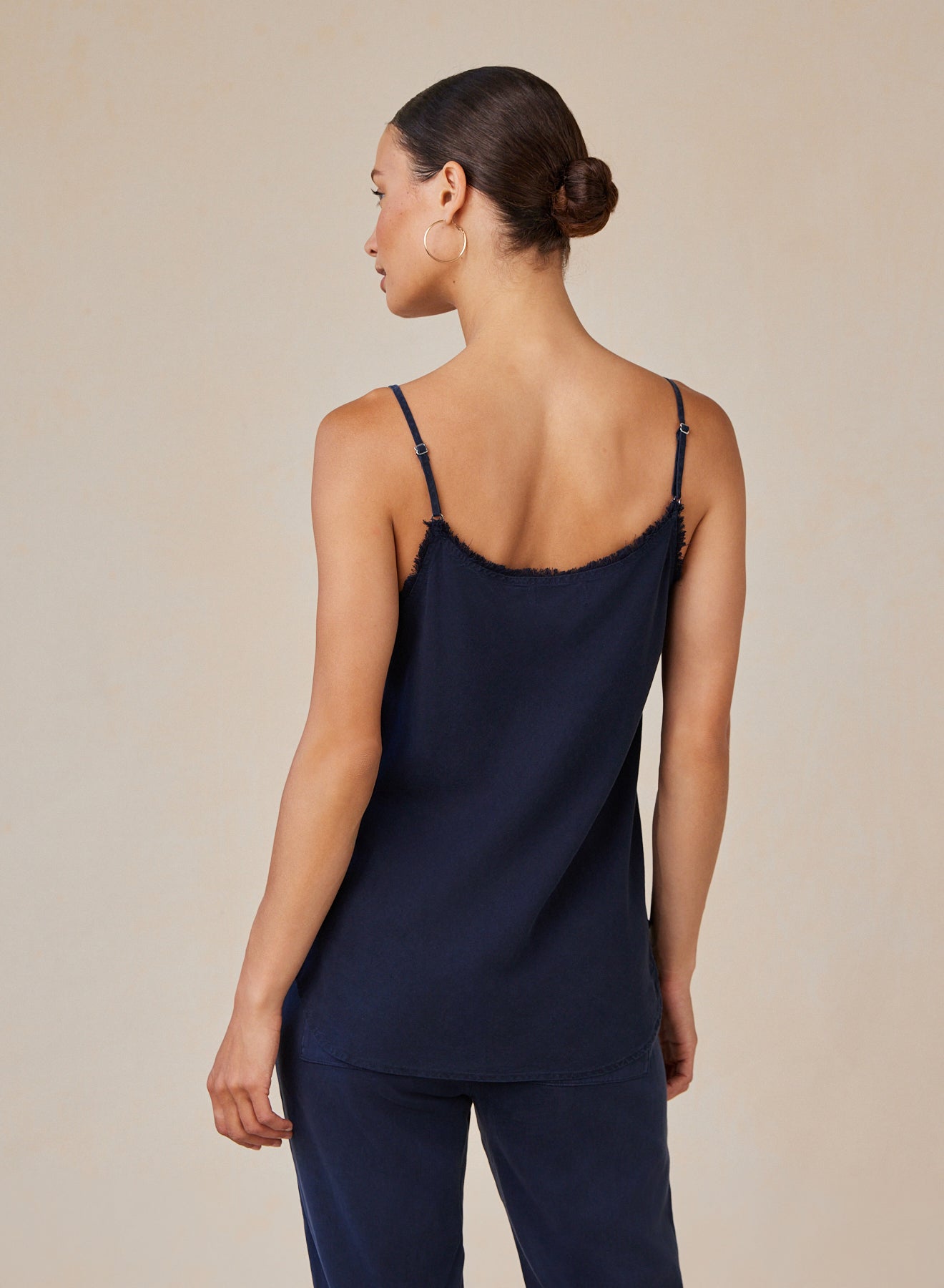 Bella Dahl Frayed Tencel Cami in Endless Sea - Bella Dahl