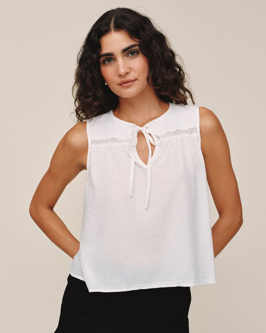 Bella Dahl Sleeveless Pullover - White