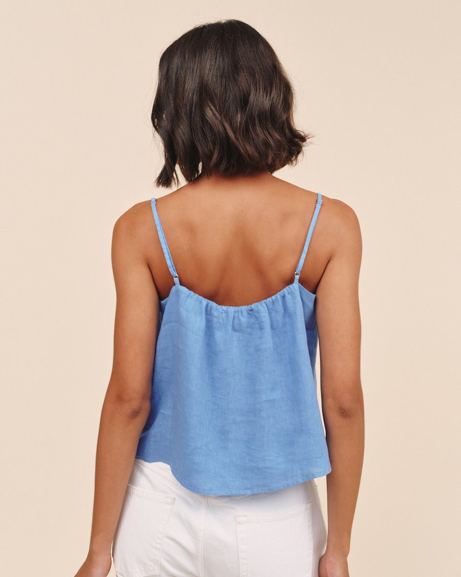 Bella Dahl Pintuck Camisole - Ocean Blue