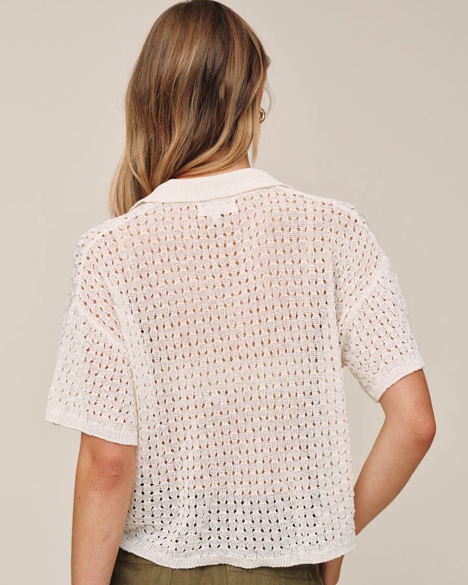 Bella Dahl Short Sleeve Crop Pullover - Sand Stone