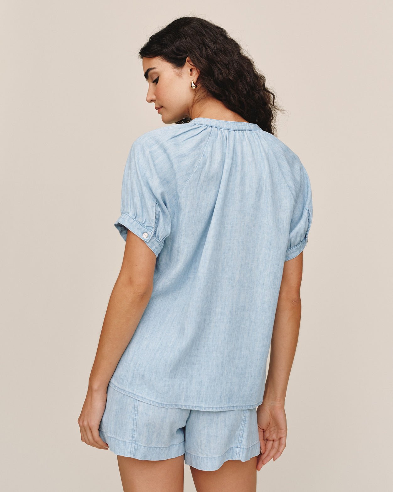Bella Dahl Short Sleeve Raglan Shirt - Sun Bleached Wash