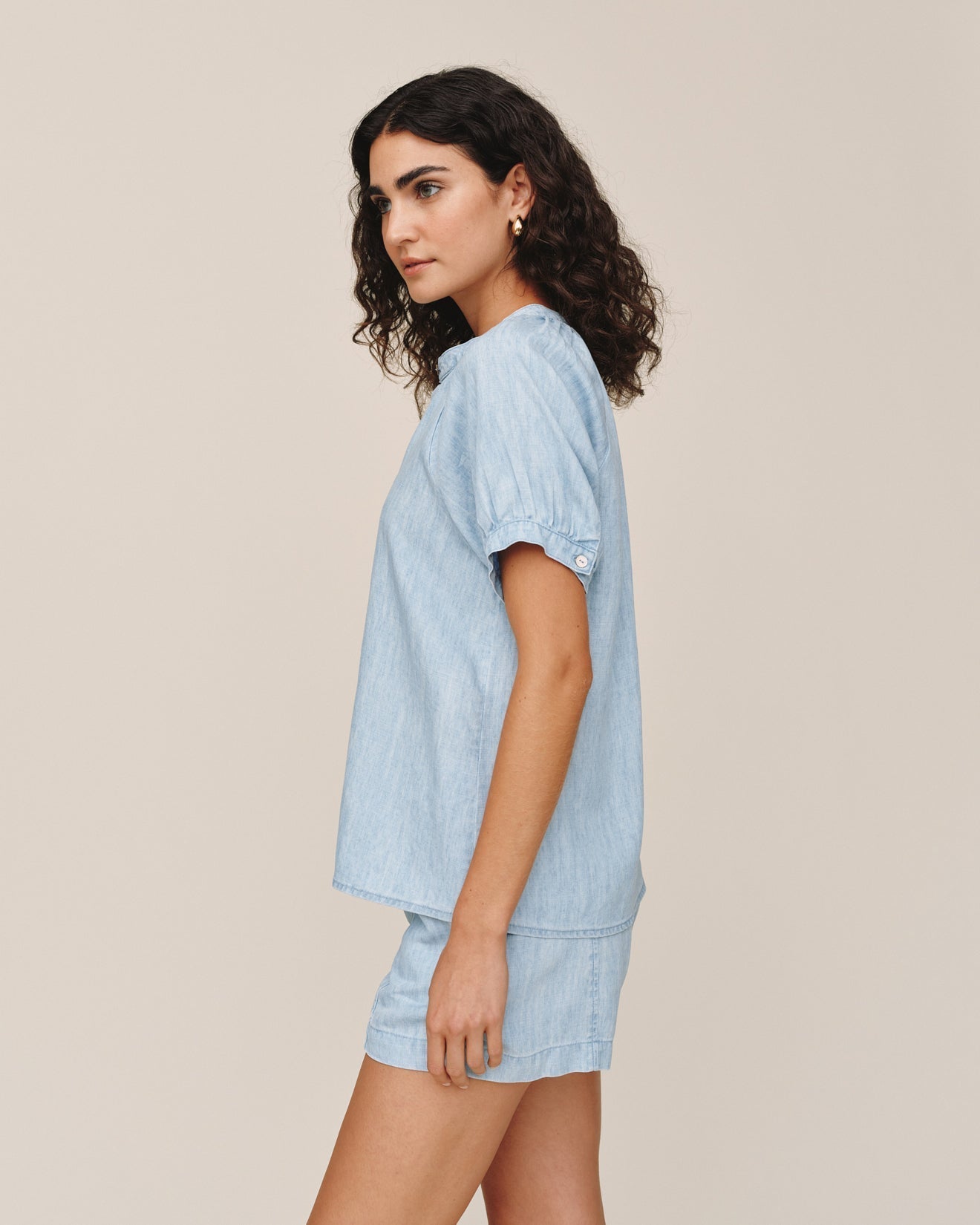 Bella Dahl Short Sleeve Raglan Shirt - Sun Bleached Wash