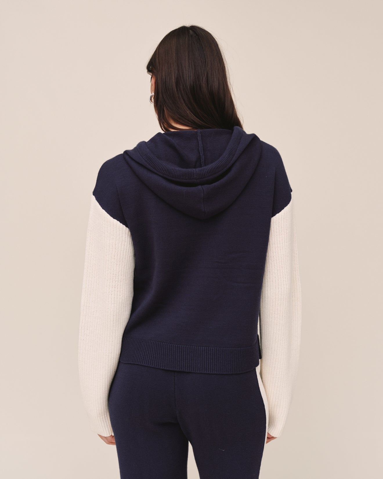 Bella Dahl Contrast Hoodie - Midnight Frost