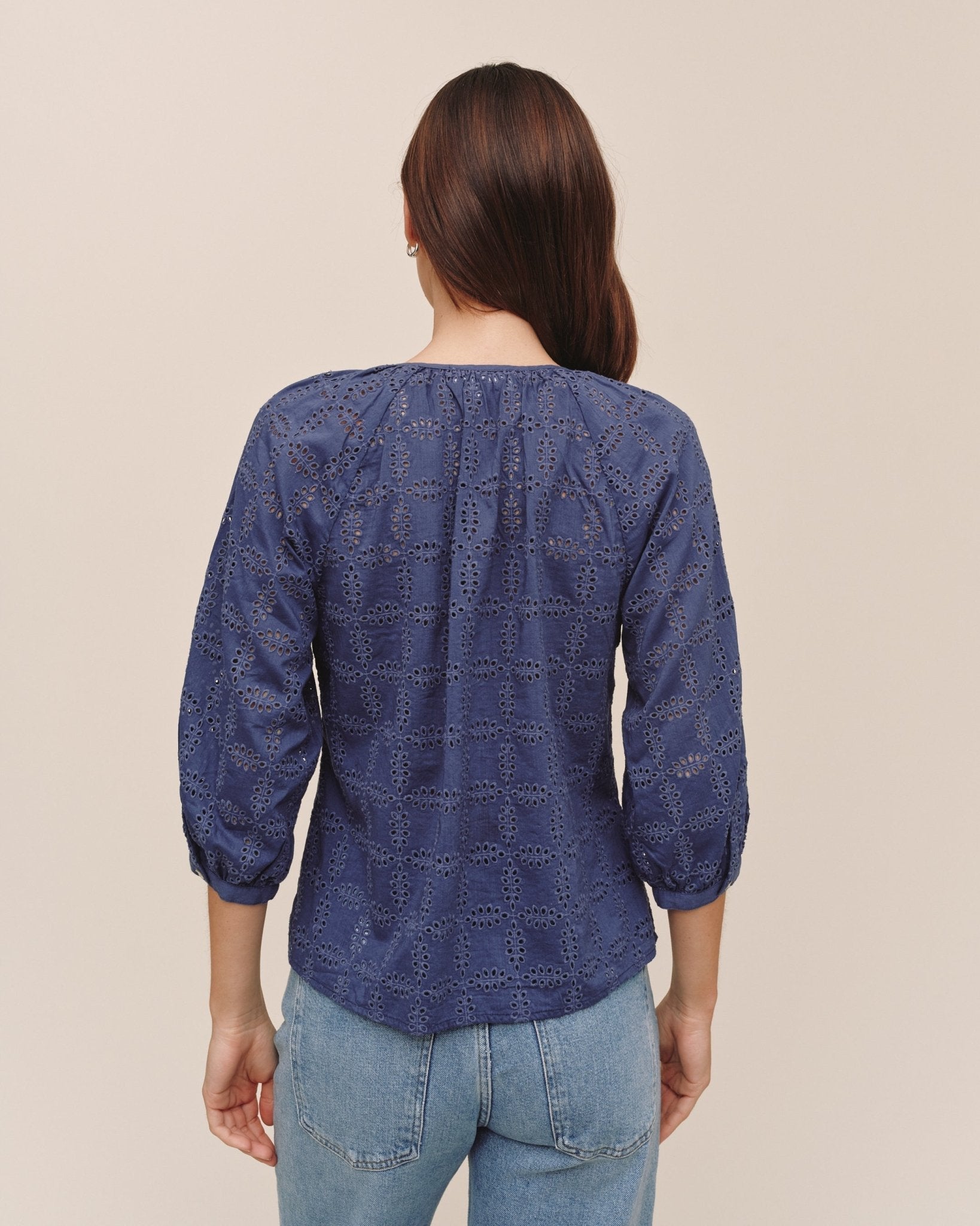 Bella Dahl 3/4 Sleeve Pullover - Indigo Blues