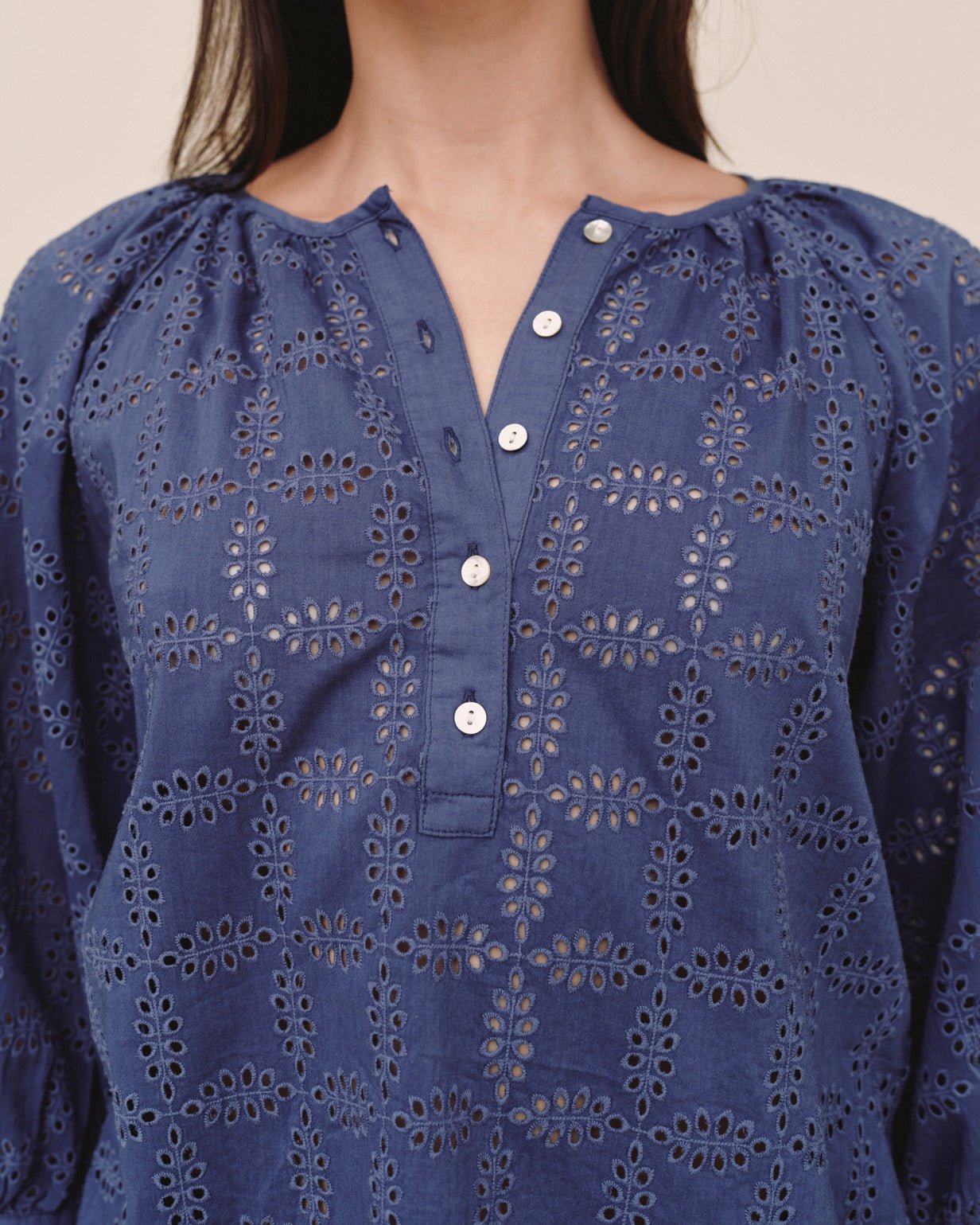 Bella Dahl 3/4 Sleeve Pullover - Indigo Blues