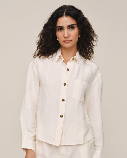 Bella Dahl Boxy Shirt - Sand Stone