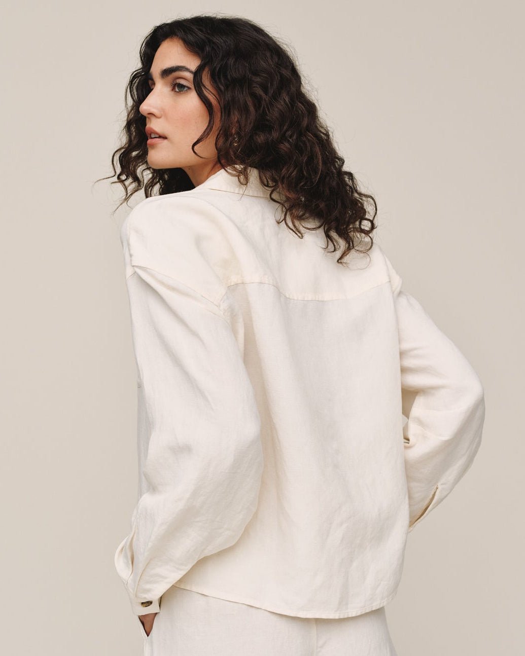Bella Dahl Boxy Shirt - Sand Stone