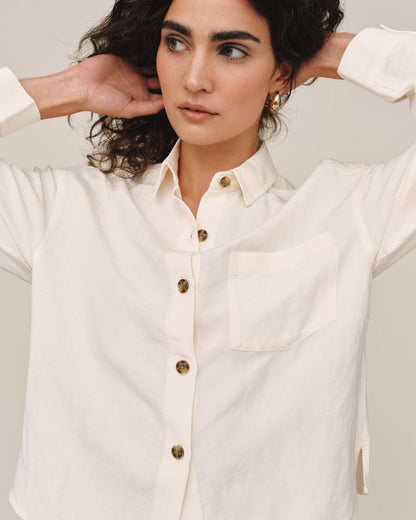 Bella Dahl Boxy Shirt - Sand Stone