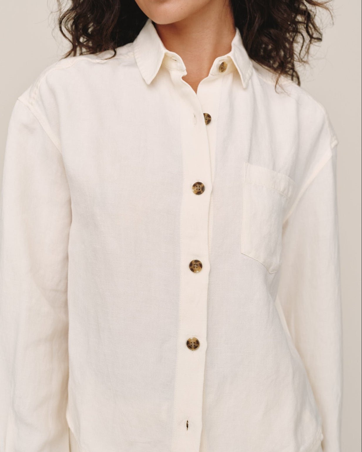 Bella Dahl Boxy Shirt - Sand Stone