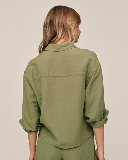 Bella Dahl Boxy Shirt - Olive Leaf