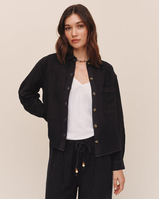 Bella Dahl Boxy Shirt - Black