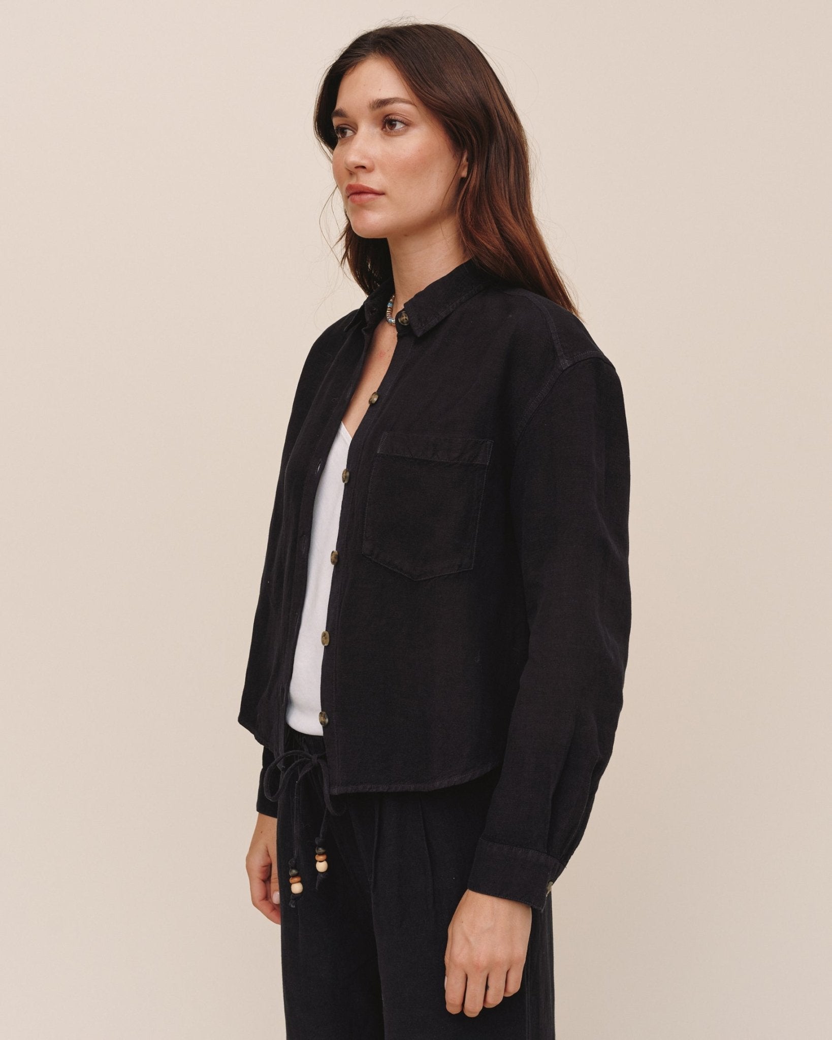 Bella Dahl Boxy Shirt - Black