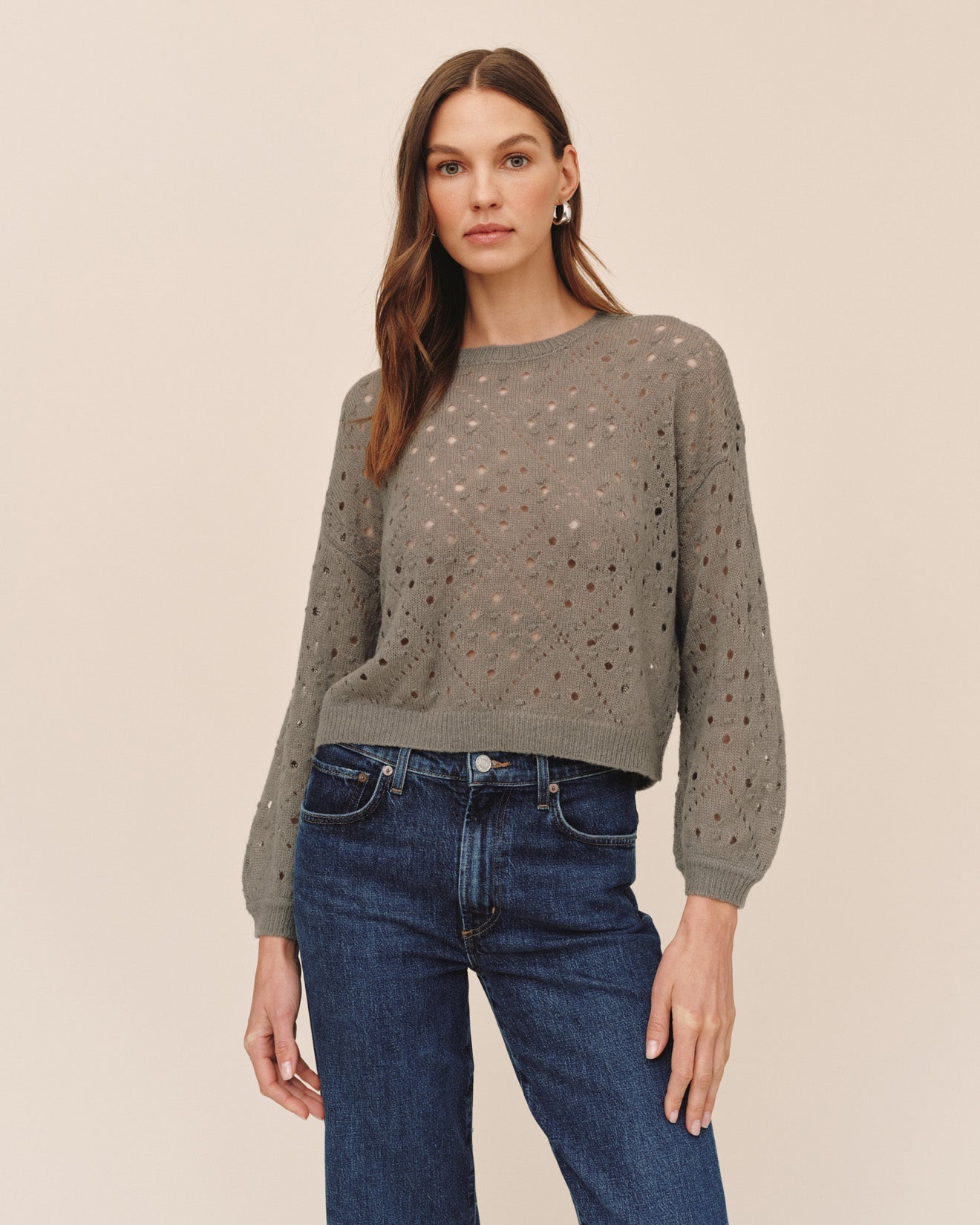 Bella Dahl Balloon Sleeve Sweater - Shadow Moss