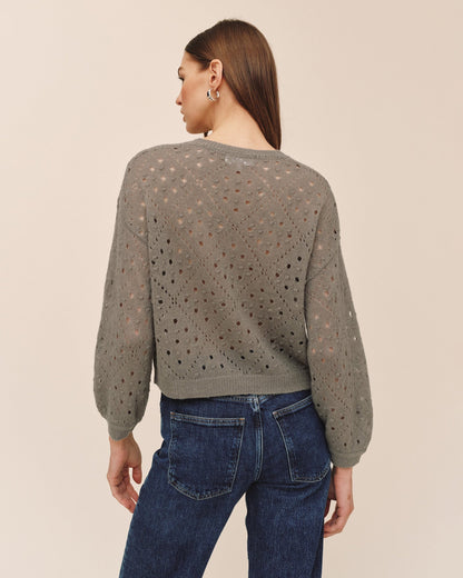 Bella Dahl Balloon Sleeve Sweater - Shadow Moss