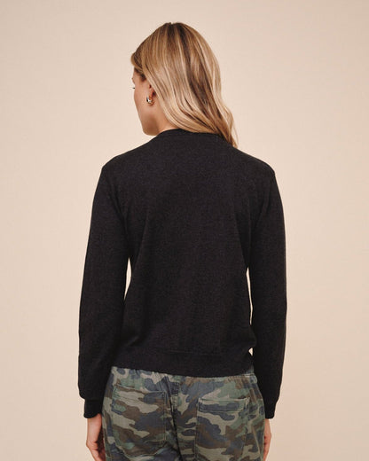 Bella Dahl Crew Neck Cardigan - Vintage Black
