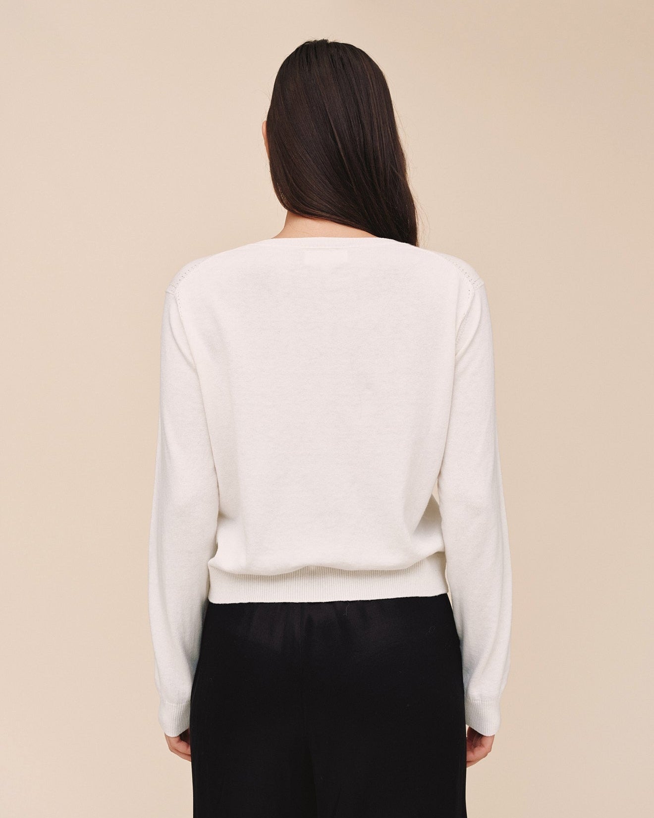 Bella Dahl Crew Neck Cardigan - Ivory