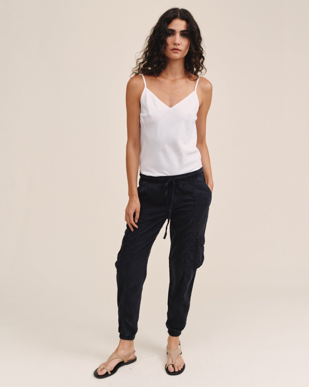 Bella Dahl Effortless Cargo Track Pants in Black - Bella Dahl