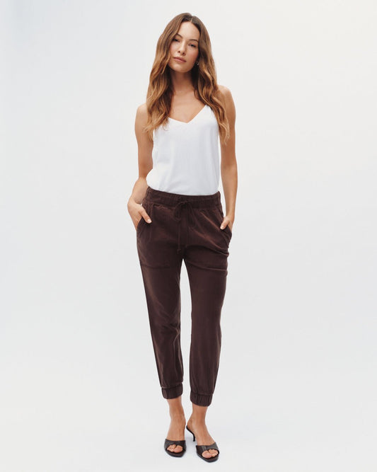 Bella Dahl Pocket Jogger - Dark Chestnut
