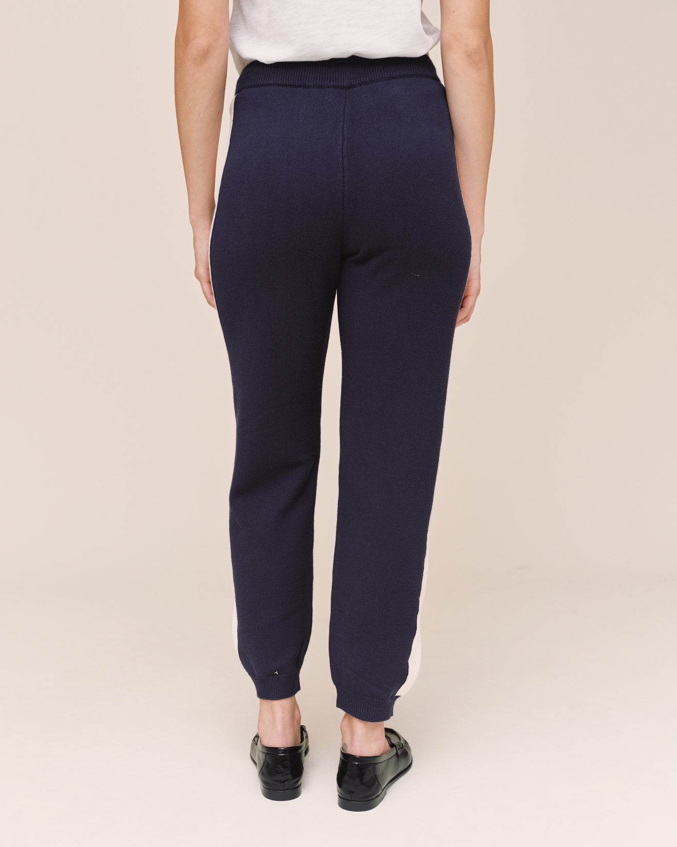 Bella Dahl Contrast Stripe Knit Jogger - Midnight Frost