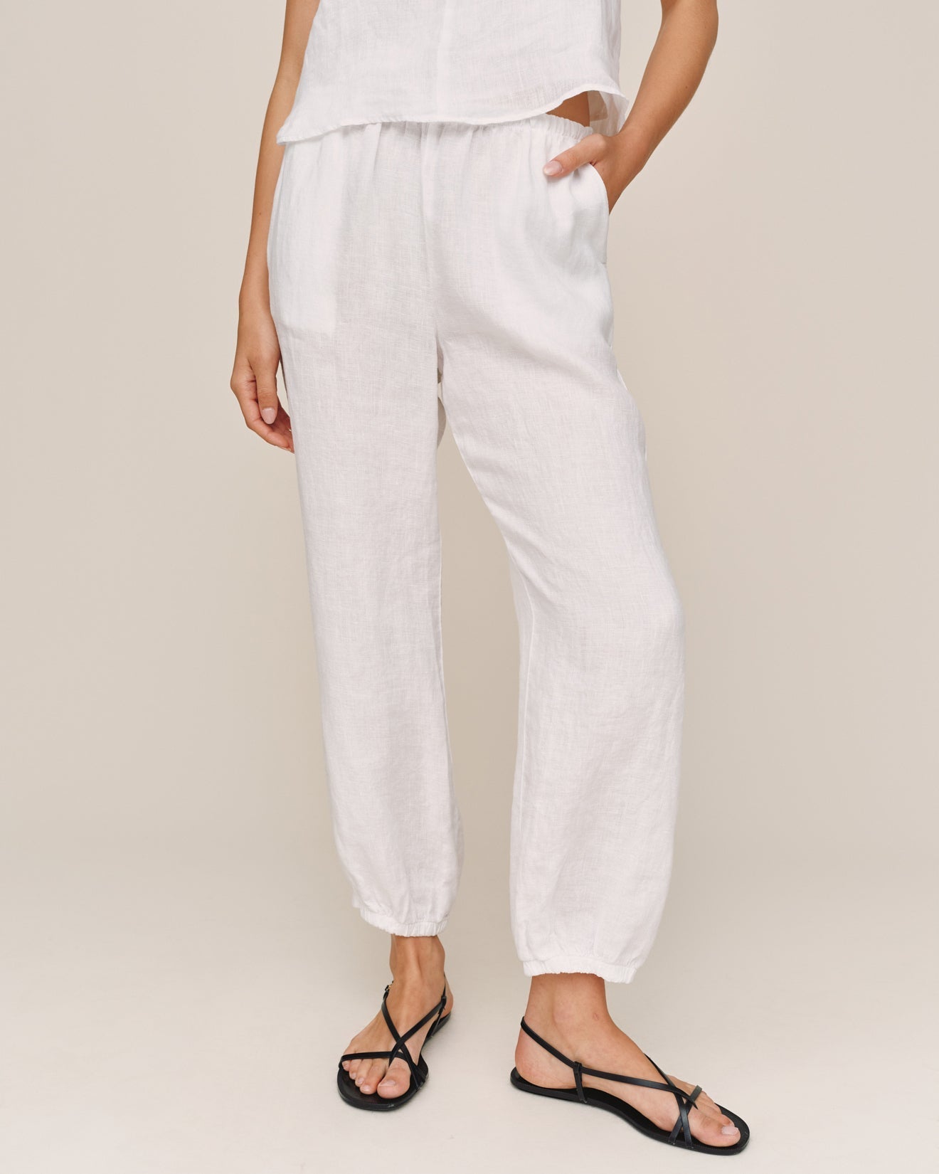 Bella Dahl Oversized Femme Jogger - White
