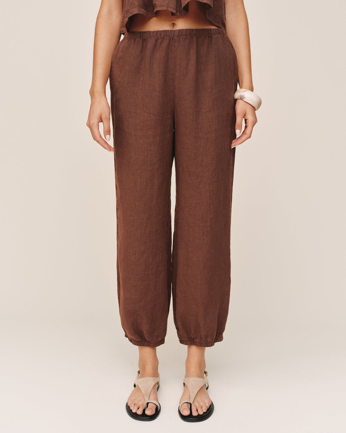 Bella Dahl Oversized Femme Jogger - Sea Glass Brown