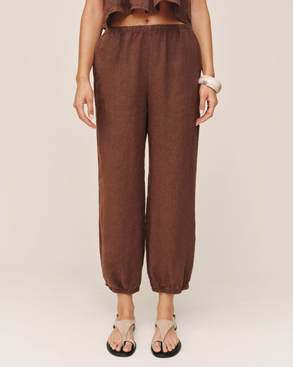 Bella Dahl Oversized Femme Jogger - Sea Glass Brown