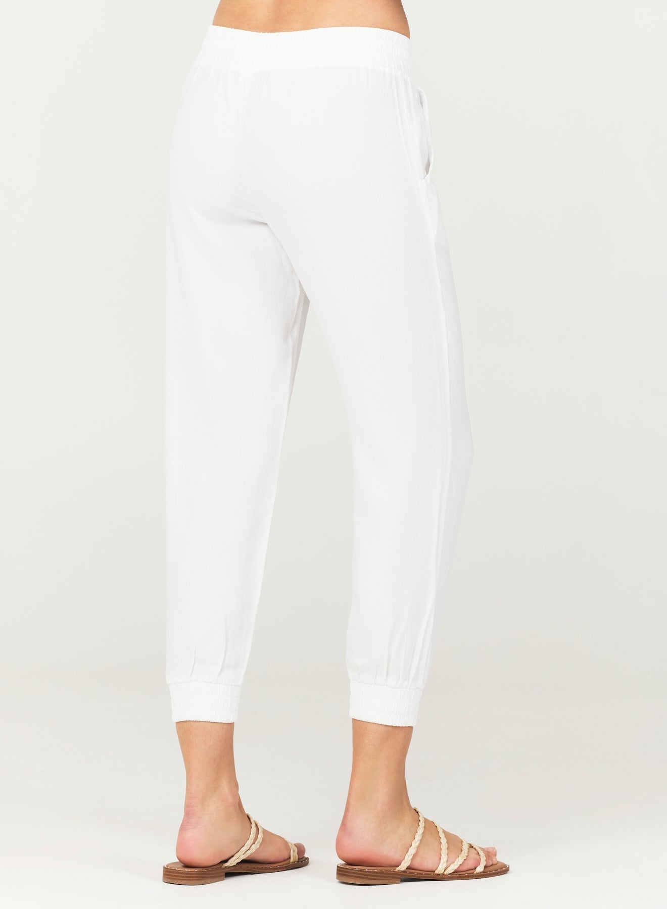 Bella Dahl Easy Drawstring Jogger in White - Perfect for Any Day - Bella Dahl
