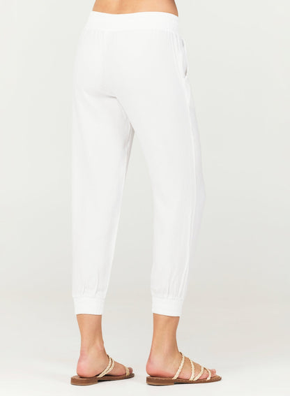 Bella Dahl Easy Drawstring Jogger in White - Perfect for Any Day - Bella Dahl