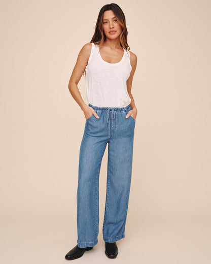 Bella Dahl Drawstring Jean - Indigo Mist Wash